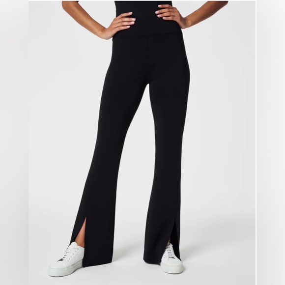 Pants - Ribbed Flare Leggings Pants With Front Vent Hem NWT